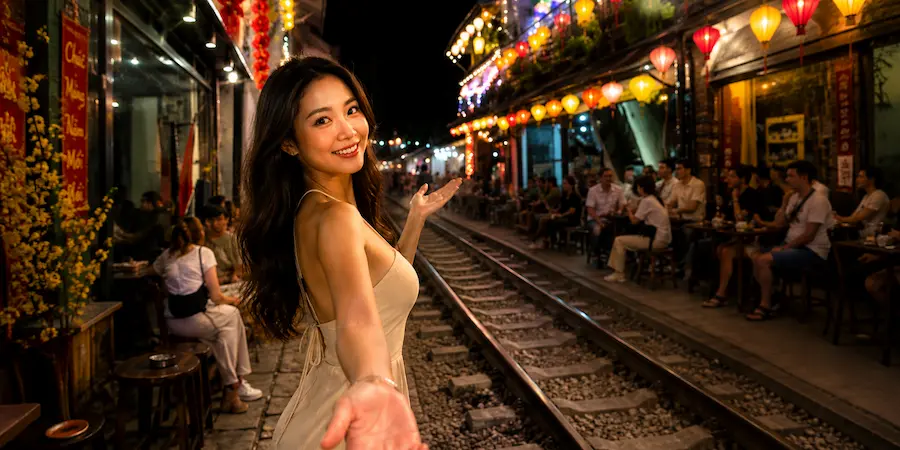 하노이 기차거리(Train Street) 풍경